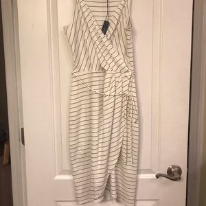 White dress with black stripes